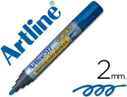 Garantía De Devolución De Dinero Rotulador Artline Pizarra Ek-517 Azul -Punta Redonda 2 mm -Tinta de Bajo Olor