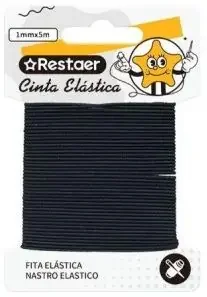 Goma elástica 1 mm x 5 m negro Precio Reducido