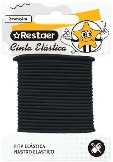 Goma elástica 2 mm x 4 m negro Rebajas