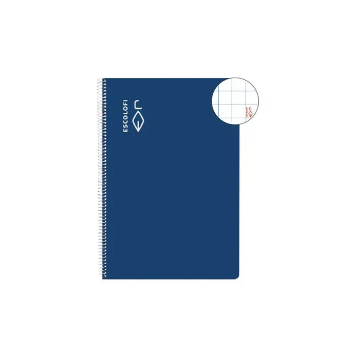 Gran Oferta CUADERNO ESPIRAL 50h ESCOLOFI 4º 8×8 CON MARGEN – Azul