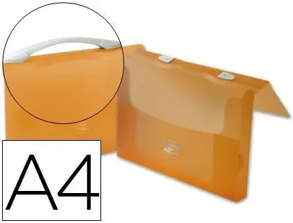 Hecho A Mano Carpeta Beautone Portadocumentos Broche Polipropileno Din A4 Naranja Transparente