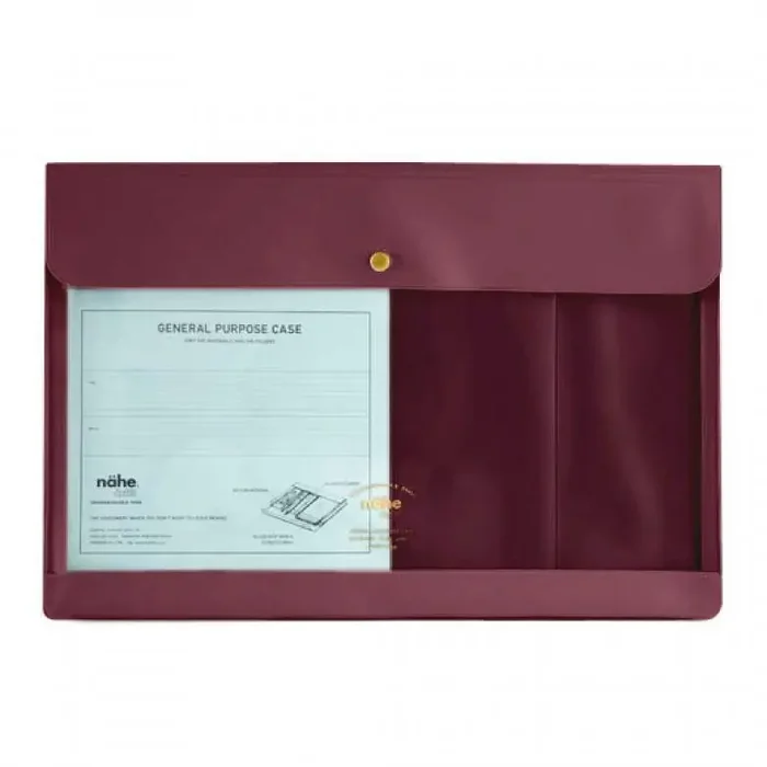 Hightide – Nähe General Purpose Case – Portadocumentos Burdeos A4 (35 x 25 cm)