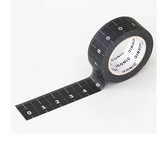 ICONIC – Washi tape – Masking tape 019 Ruler Black