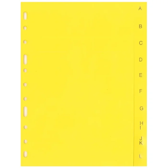Índice Alfabético IBERPLAS 731 PVC, 4º Natural Multitaladro 20 Pestañas Stock Limitado