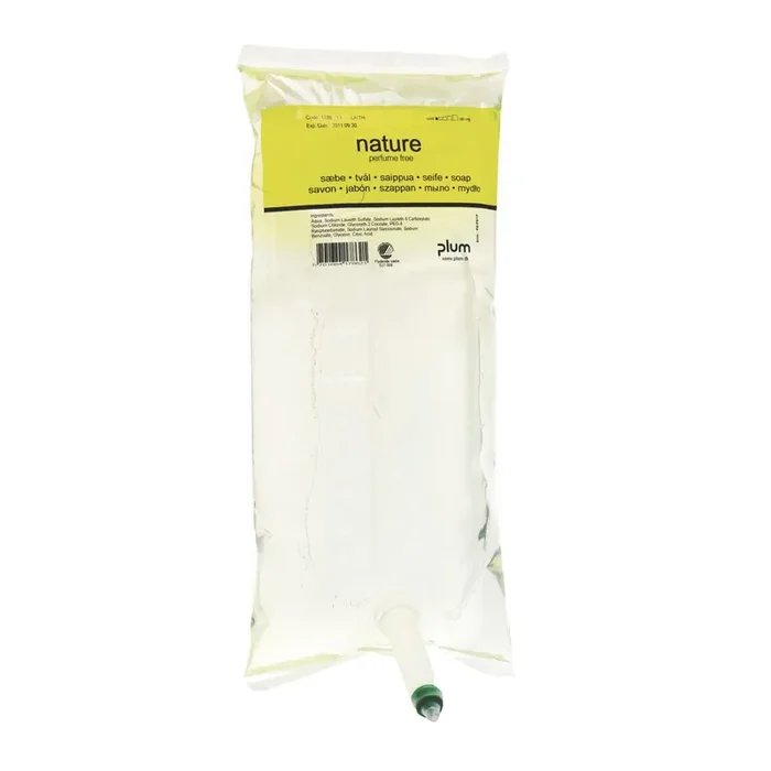 jabón crema ciruela natural, bolsa de polietileno de 1000 ml