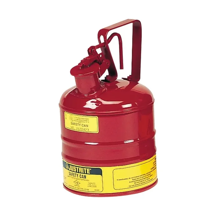 Justrite – Contenedor de seguridad tipo I, mango de gatillo, color rojo, 4 litros