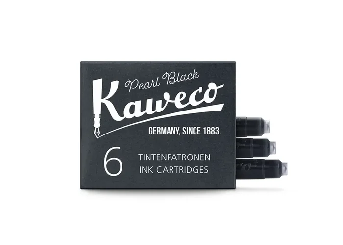 Kaweco – Pack recambio 6 cartuchos tinta – Pearl Black – Negro