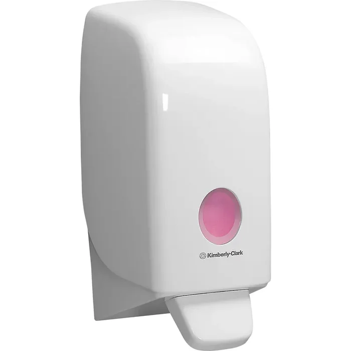 Kimberly-Clark® Aquarius dosificador de jabón 6948, 1 l, para jabón líquido y en espuma, ancho 116 x fondo 114 x alto 236 mm, plástico, blanco