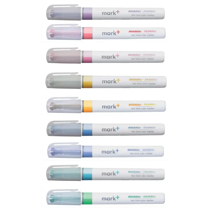 Kokuyo – 2 Tone Color Marking Pen – Subrayadores con doble punta de dos colores (13,1 cm)