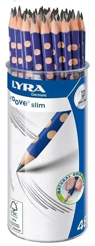 Lápiz grafito Lyra Groove Slim Hb. Bote 48 unt. Solo Hoy