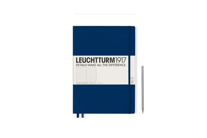 LEUCHTTURM1917 Notebook (A4+) Master Slim Hardcover Dotted Navy Blue