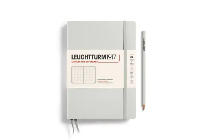 LEUCHTTURM1917 Notebook (A5) Medium Hardcover Dotted Light Grey