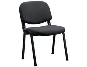 Liquidación Silla Apilable Q-Connect Brazos Cortos Tapizada sin Ruedas 910Mm Alto 490Mm Largo 440Mm Profundidad Negra