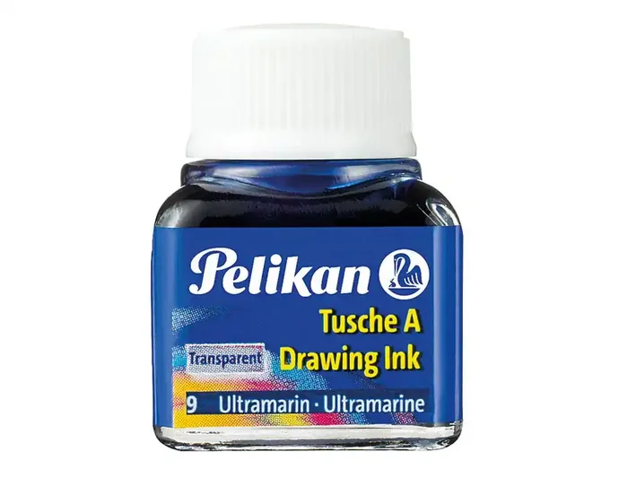 Liquidación Tinta china Pelikan con dosificador azul ultramar