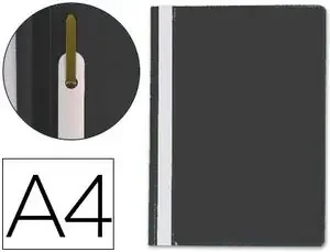 Lujoso Carpeta Dossier Fastener Plastico Q-Connect Din A4 Negra