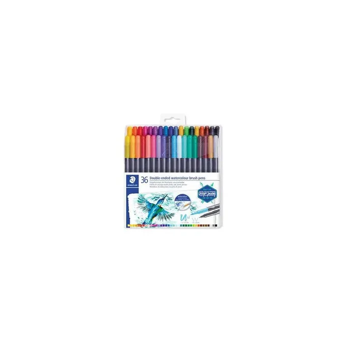 Lujoso Staedtler Rotulador Doble Punta De Fibra Acuarelables Design Journey Colores -36u-