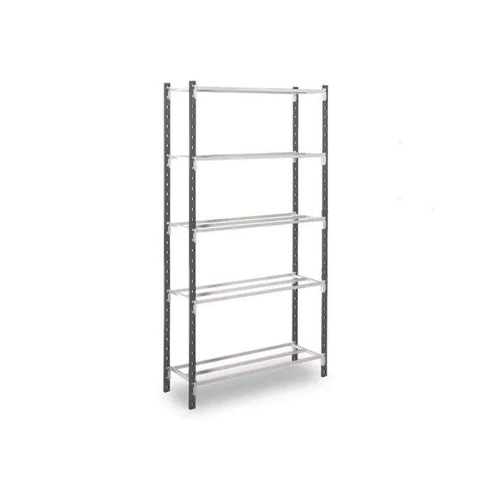ManOrga Estantería de cargas pequeñas, módulo adicional, gris grafito / gris luminoso, carga por estante 230 kg, ALxANxFO 2.000 x 1.000 x 600 mm