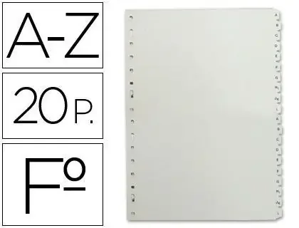 Más Vendido Separador Alfabetico Multifin Plastico 3005