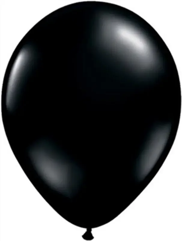 Mayoreo Globos unicolor bolsa 12 und. Negro