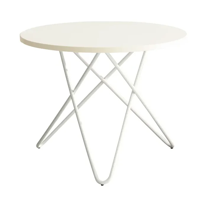 Mesa auxiliar Alana, H 450 mm, blanco/blanco