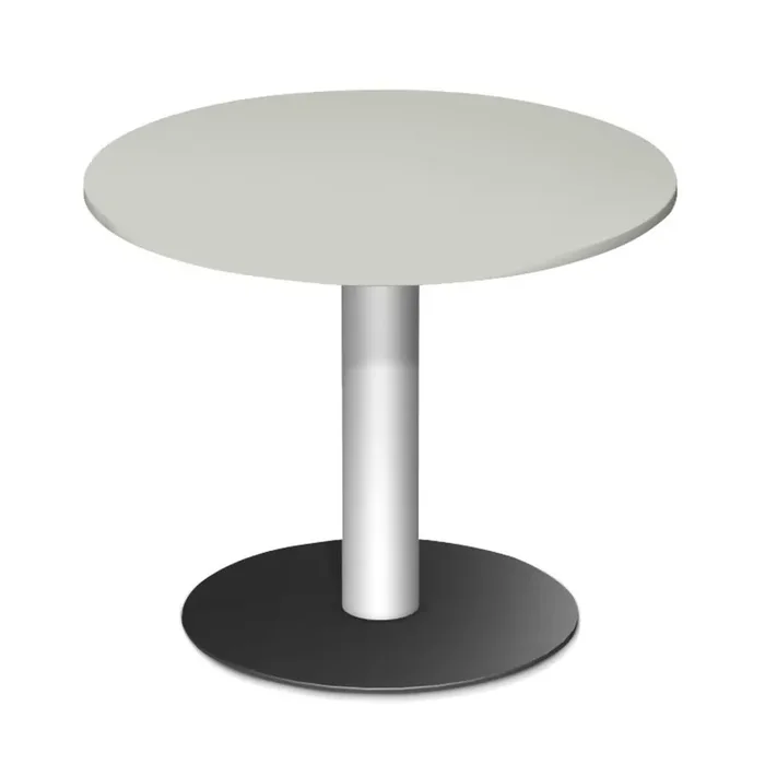 Mesa de columnas con base pie de placa, ØxH 900 x 720 mm, gris claro