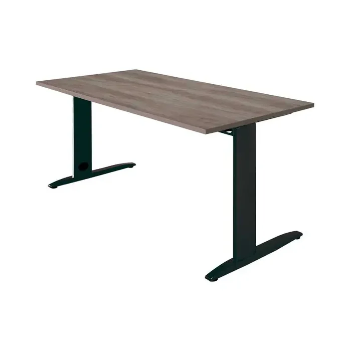MESA OPERATIVA CARVING 200x80cm ESTRUCTURA METÁLICA NEGRA – Nebraska Promoción Exclusiva