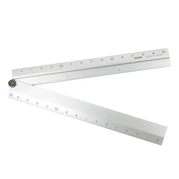 Midori – Aluminium Mutiple Ruler – Regla plegable de aluminio color plata (15 – 30 cm)