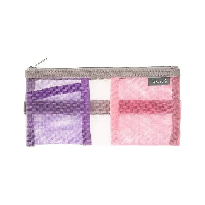 Midori – Book Band Pen Case B6/A5 Mesh Pink – Estuche con correa ajustable A5, A4, B6 y B5 rosa