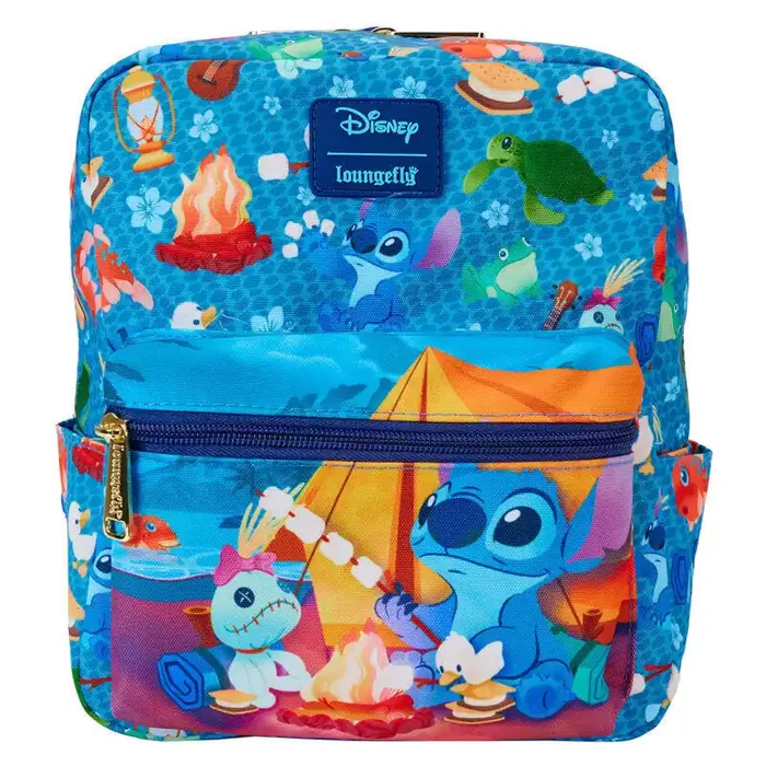 Mochila Nylon Camping Cuties Stitch Disney Loungefly 24cm Promoción