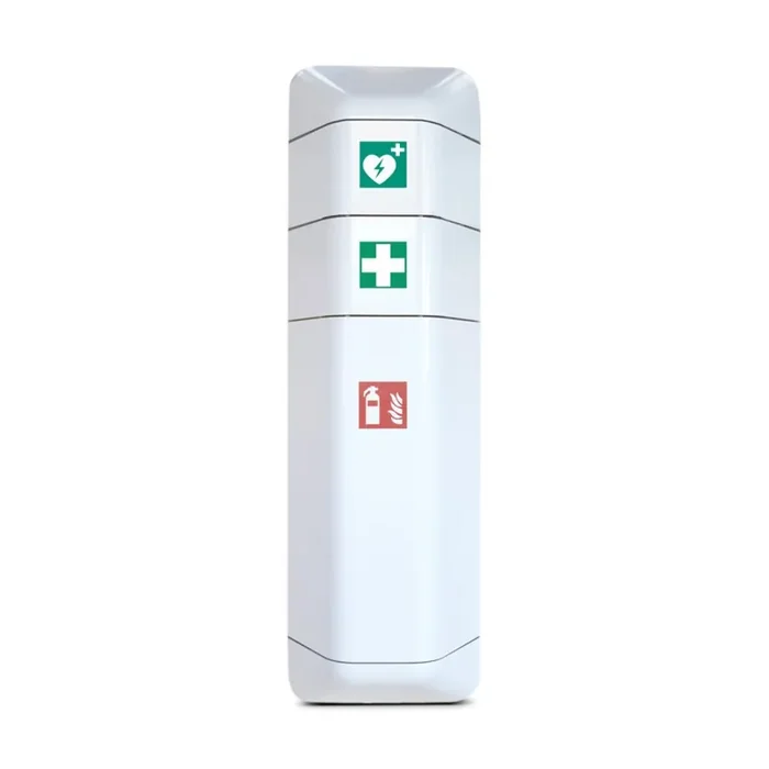Mueble de almacenamiento extintor blanco