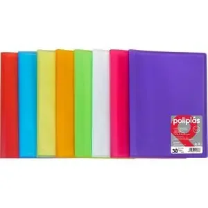 Nuevo Modelo Carpeta 10 Fundas Poliplas Translucido Folio Azul