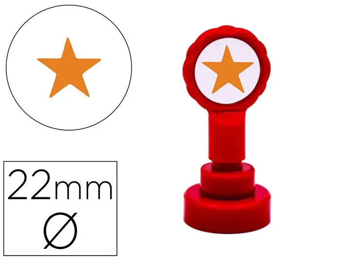 Oferta De Temporada Sello artline emoticono estrella color oro 22 mm diametro