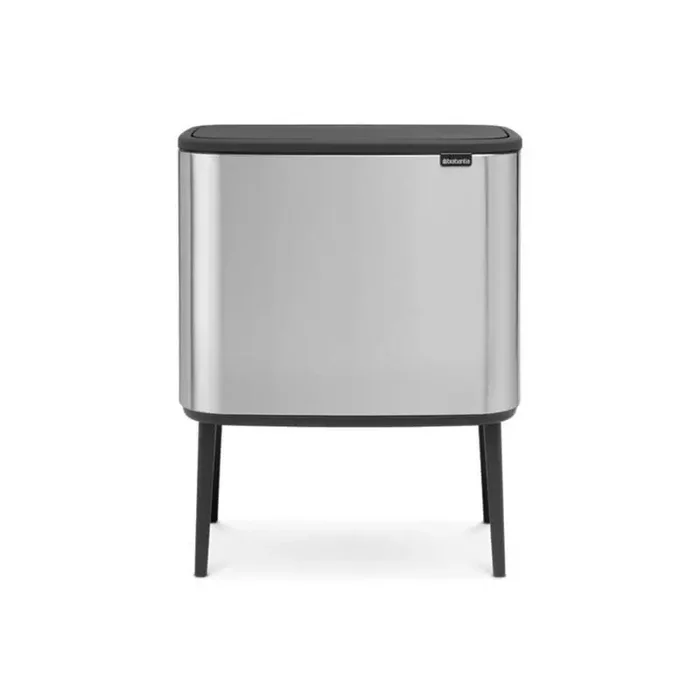 Oferta Especial Brabantia 316081 Papelera 33 L Rectangular Acero Inoxidable Negro, Acero Inoxidable
