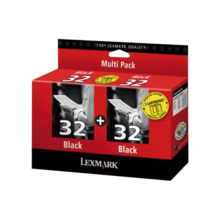 PACK 2 INKJET ORIGINAL LEXMARK Nº32 Precio Rebajado