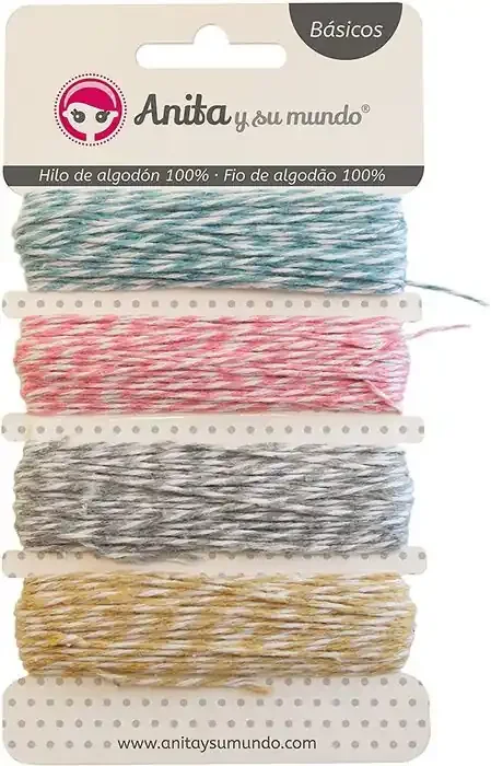 Pack 4 Hilos de Algodon Colores Pastel Scrap Anita y Su Mundo Nueva Colección