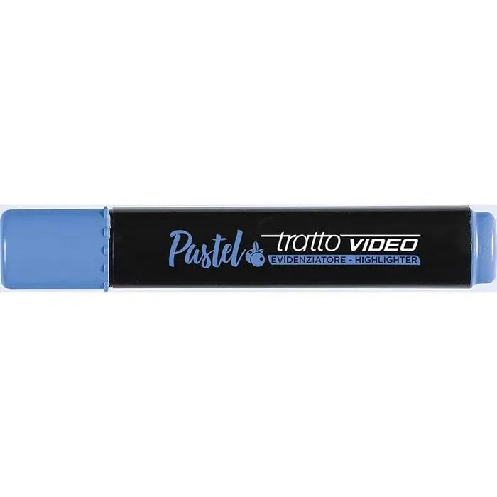 Pack De 12 Unidades Tratto Video Pastel Marcador Fluorescente – Punta Biselada – Tinta Al Agua – Secado Rapido – Color Azul Aran Pedido Al Por Mayor