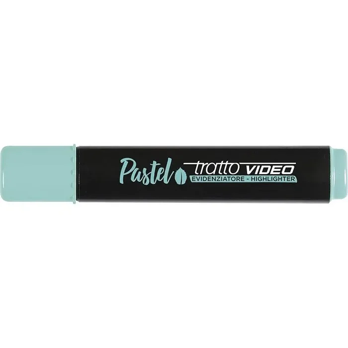 Pack De 12 Unidades Tratto Video Pastel Marcador Fluorescente – Punta Biselada – Tinta Al Agua – Secado Rapido – Color Verde Men Última Versión