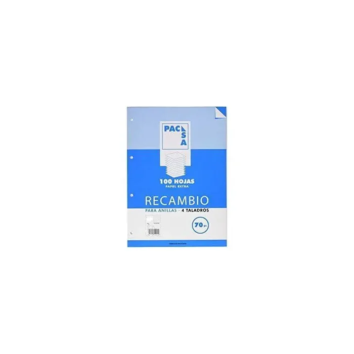 Pacsa Recambio 4 Taladros 100 Hojas 70gr 4X4 a5 Precio Económico