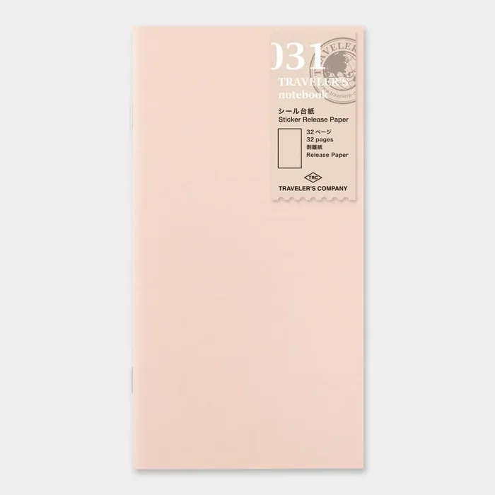 Papel de liberación de pegatinas de recarga para cuaderno TRAVELER’S