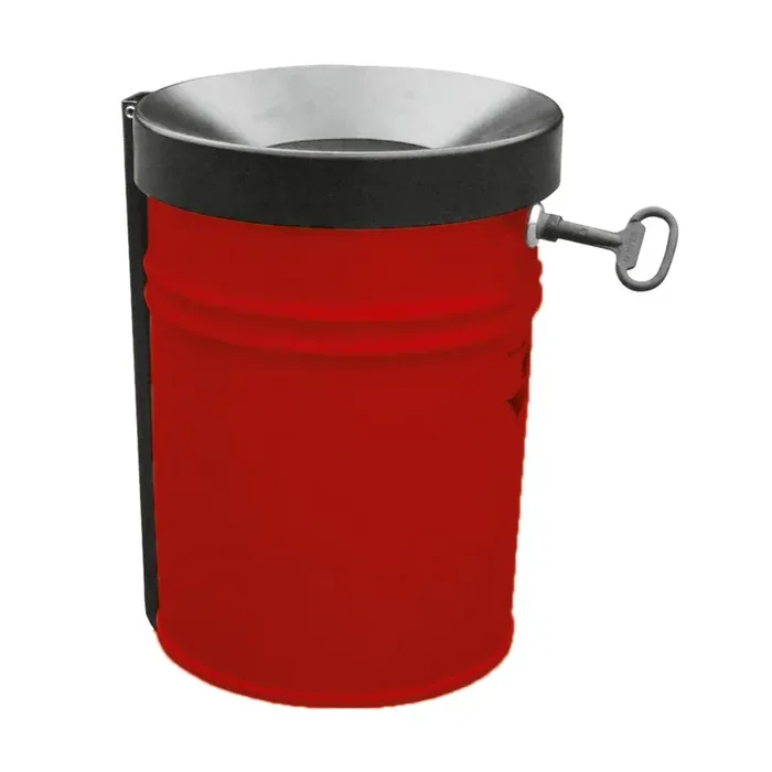 Papelera de seguridad Flamm-Ex, 16 litros, color rojo