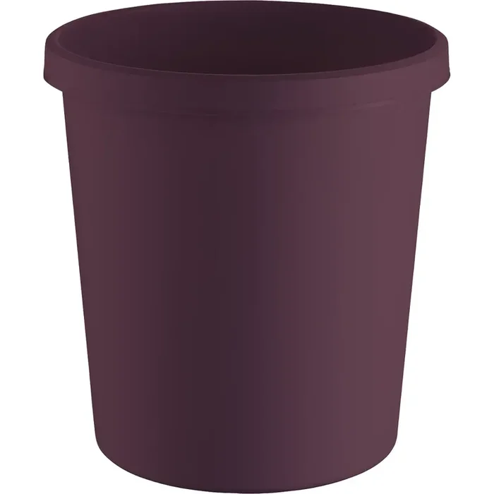Papelera Helit The Green German, volumen 18 l, asidero perimetral, plástico reciclado, rojo