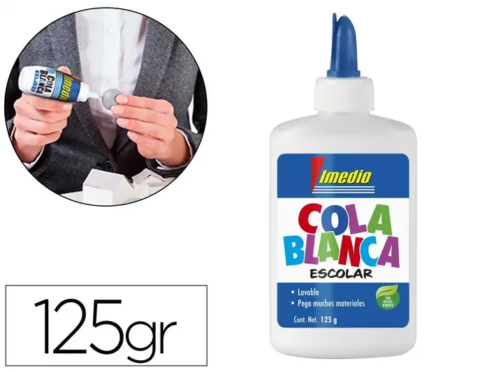 Pegamento cola blanca imedio bote de 125 gr Nuevo Modelo