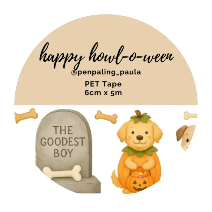 Penpaling Paula – Feliz Howl-o-ween – Cinta PET PRE-CORTADA
