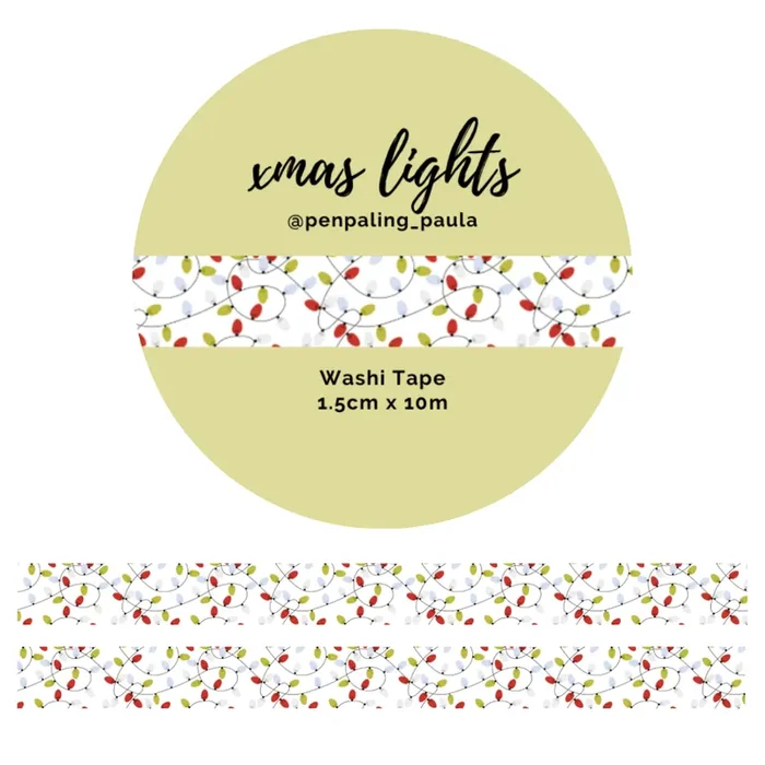 Penpaling Paula – Luces de Navidad – Cinta Washi