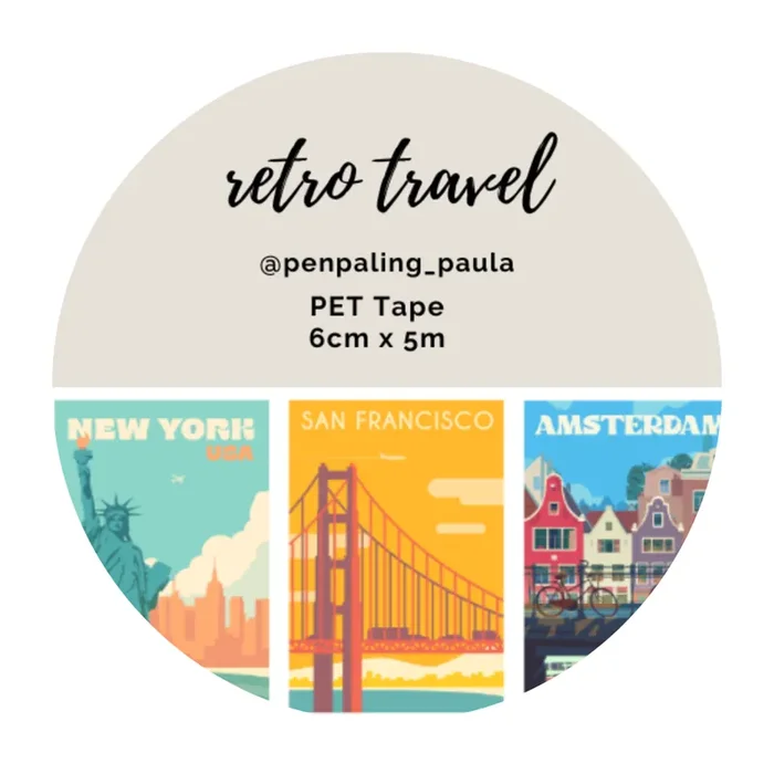 Penpaling Paula – Retro Travel – Cinta PET
