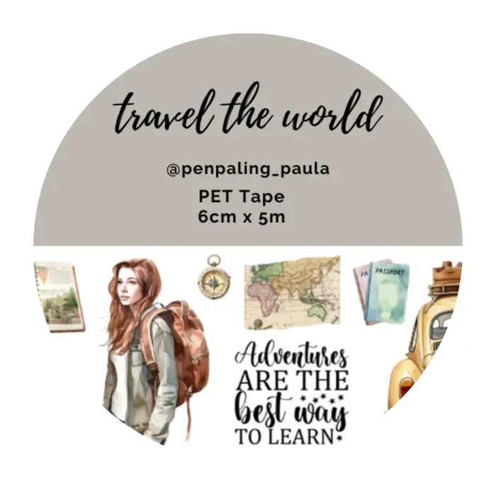 Penpaling Paula – Viaja por el mundo – Cinta PET PRECORTADA