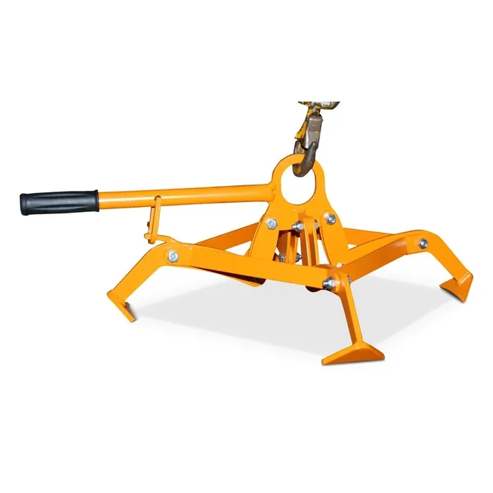 pinza para bidones Sistema de sujeción de 4 puntos para barriles de 120 litros, amarillo naranja