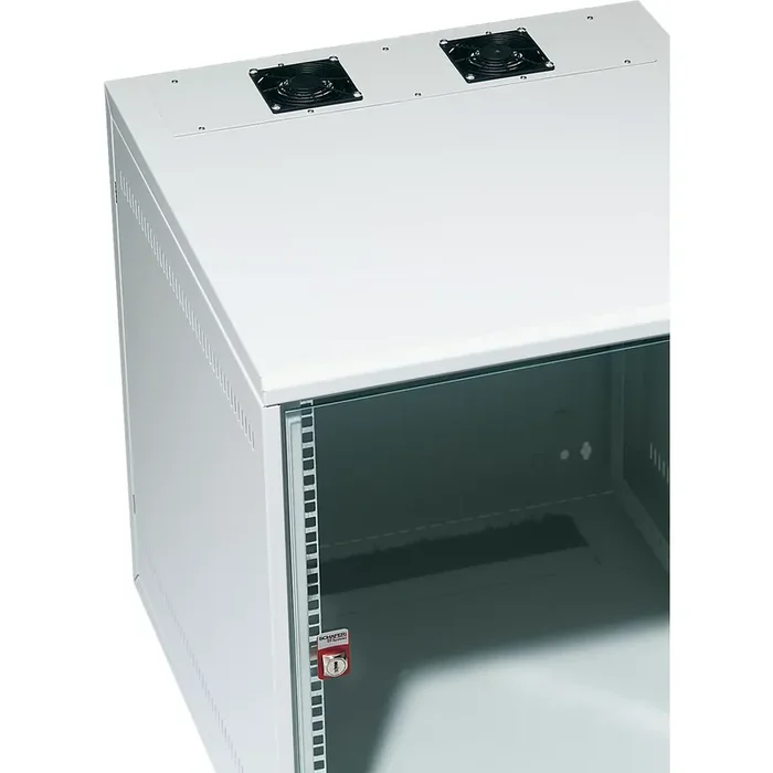 Placa de brida para armario para servidores SCHÄFER NT-Box®, 2 ventiladores activos, 50/60 m³/h, incl. material de fijación
