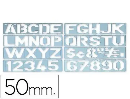 Plantilla Rotulacion 1700 -Letras y Numeros de 50 Mm Máxima Calidad