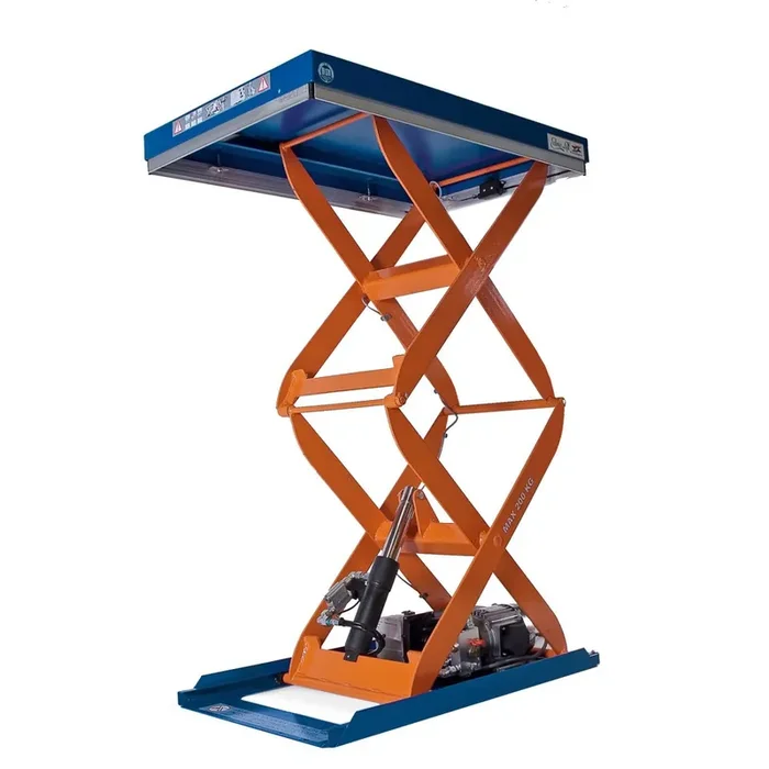 Plataforma elevadora de tijeras dobles EdmoLift® serie C, capacidad de carga de 200 kg, plataforma de 900 x 600 mm